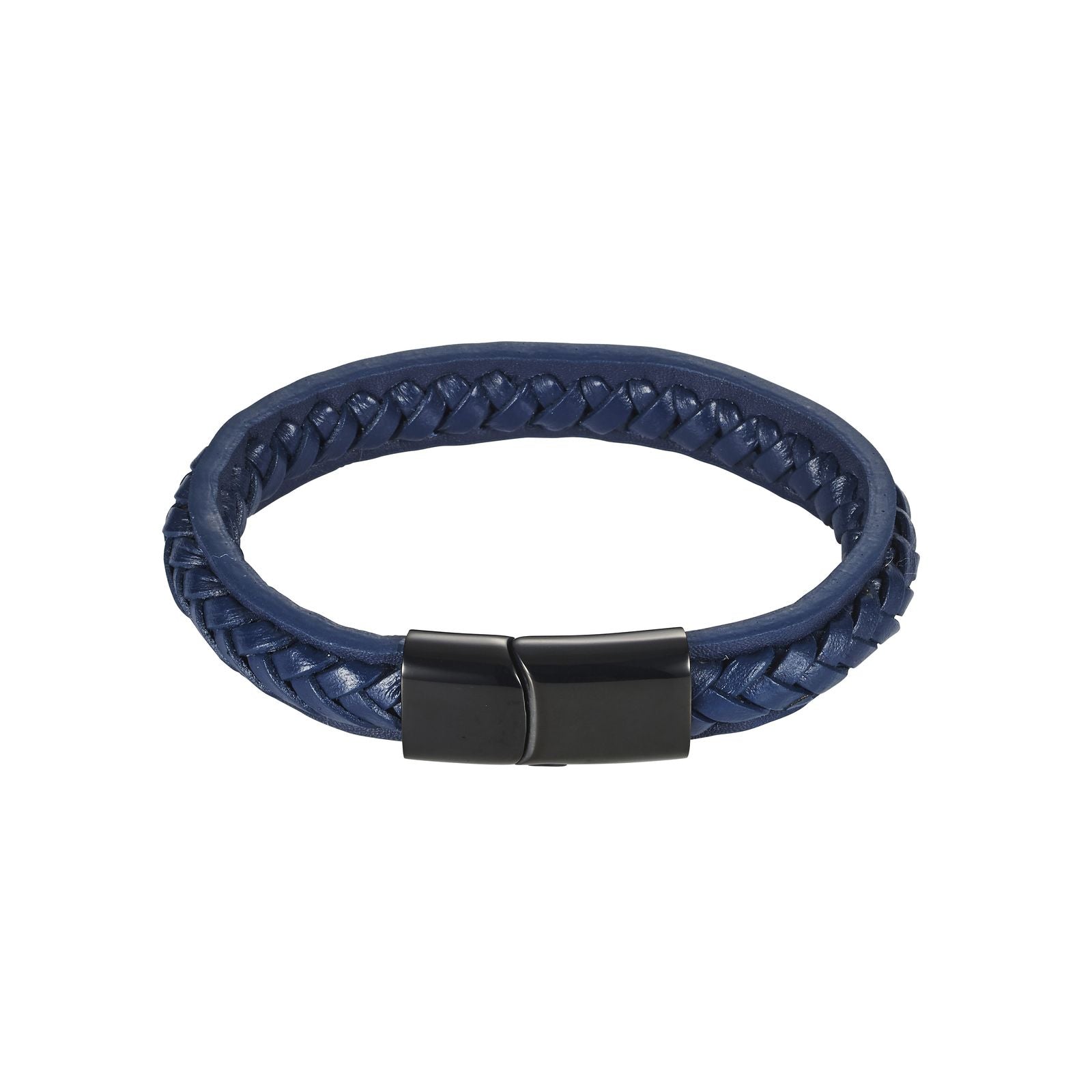 Cudworth Navy Leather Bracelet